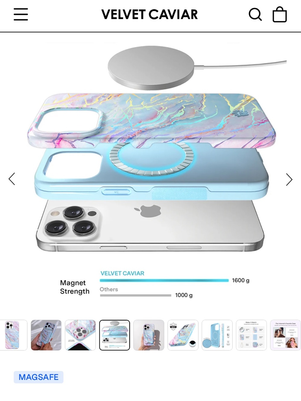 NWT Velvet Caviar iPhone 15 Pro Max case - Picture 3 of 5